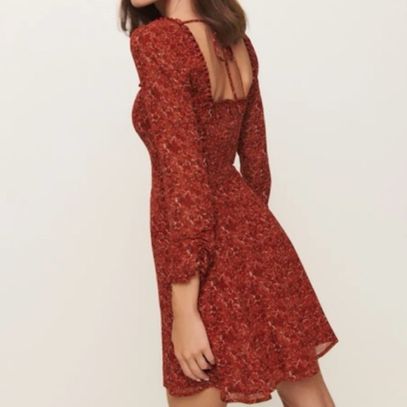Reformation Red Remi Floral Mini Dress - Picture 3 of 3